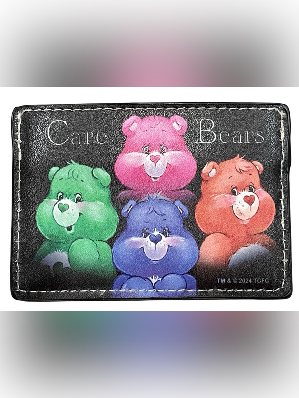Care Bears Colorful Bear Faces Wallet - Pink Green Blue Orange